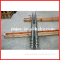 Parallel twin screw and barrel for plastic extruder